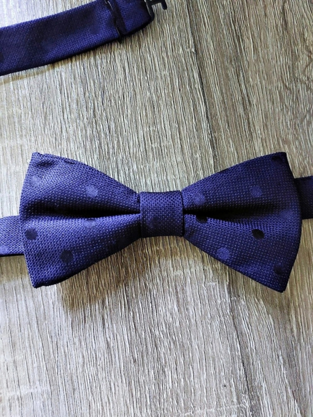 Wembley Polka Dot Bow Tie in Blue Like New